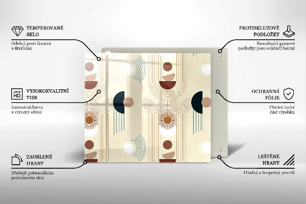 Kitchen worktop protector Boho shapes geometry