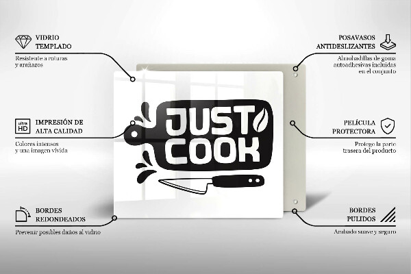 Kitchen worktop protector Kitchen inscription Just Cook