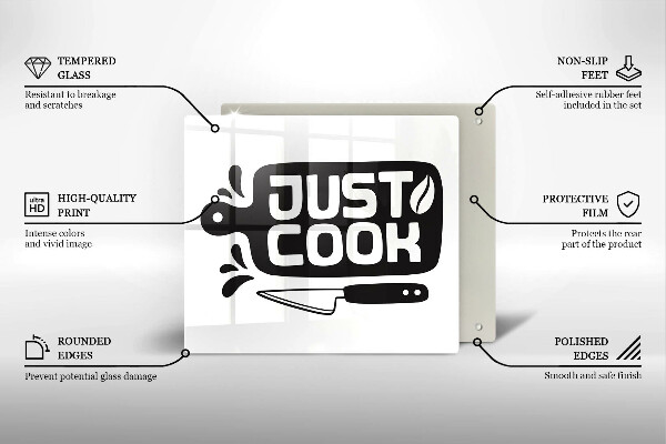 Kitchen worktop protector Kitchen inscription Just Cook
