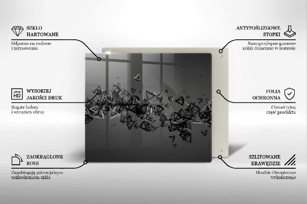 Kitchen worktop protector Abstraction 3D shapes