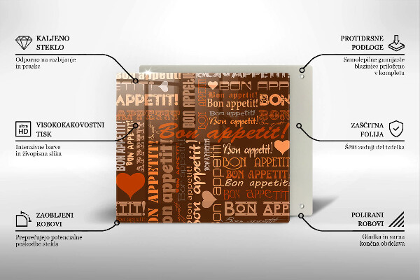 Kitchen worktop protector Text Bon Appetit