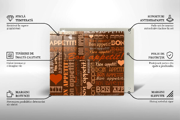 Kitchen worktop protector Text Bon Appetit