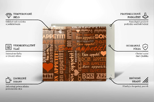 Kitchen worktop protector Text Bon Appetit