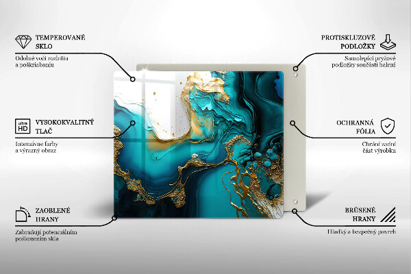 Chopping board Turquoise abstraction