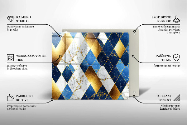 Chopping board Golden Rombs Marble