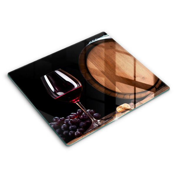 Chopping board A barrel of wine glass