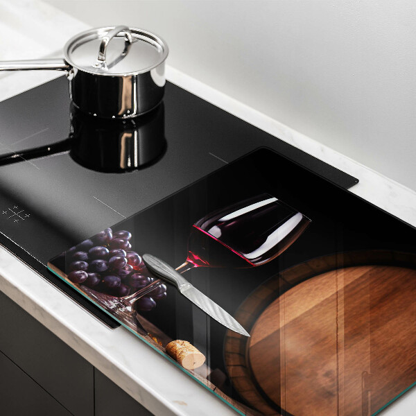 Chopping board A barrel of wine glass