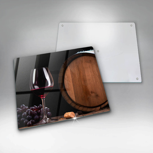 Chopping board A barrel of wine glass