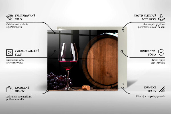 Chopping board A barrel of wine glass