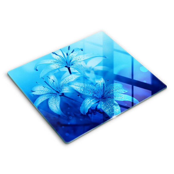 Chopping board Blue flowers