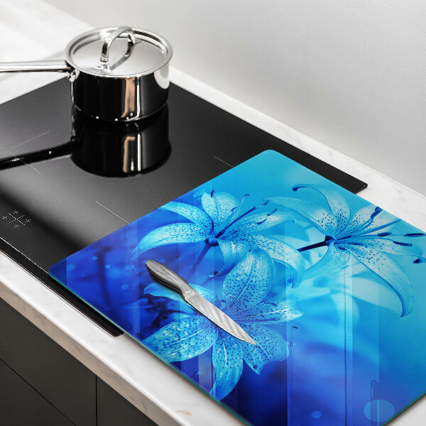 Chopping board Blue flowers