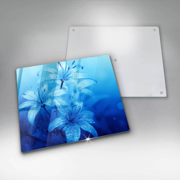 Chopping board Blue flowers