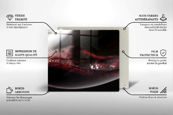 Chopping board Red wine glass