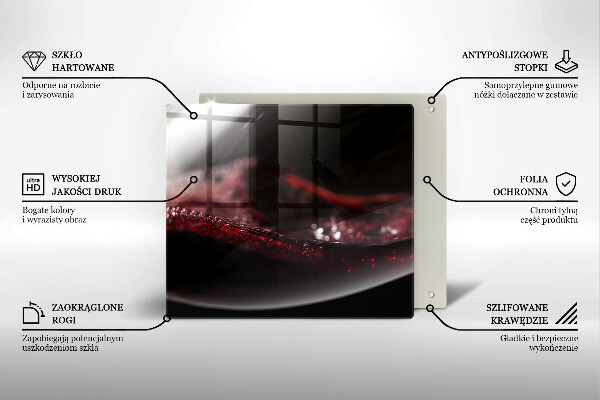 Chopping board Red wine glass