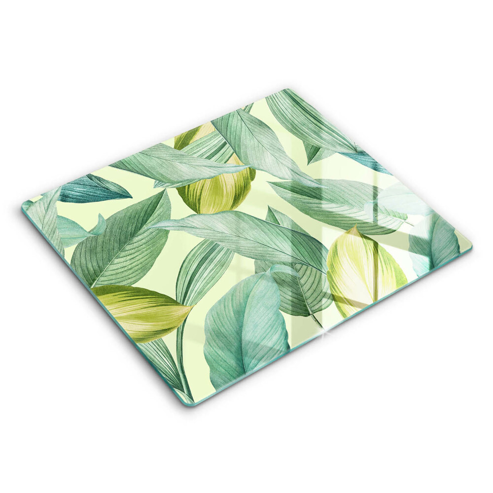 Chopping board Green tropical leaves