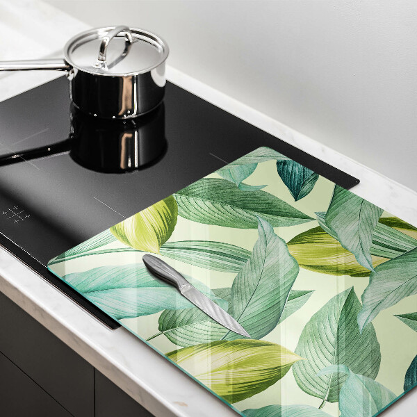 Chopping board Green tropical leaves