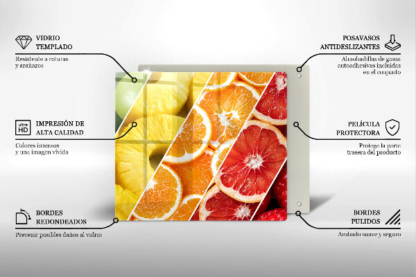 Kitchen worktop protector Colorful fruits