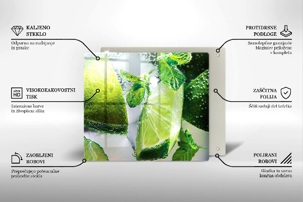 Kitchen worktop protector Water with lime and ice