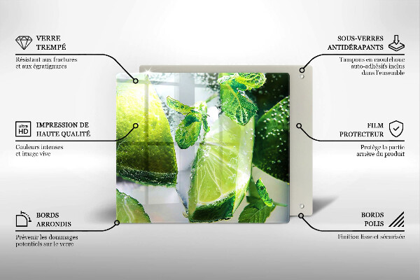 Kitchen worktop protector Water with lime and ice