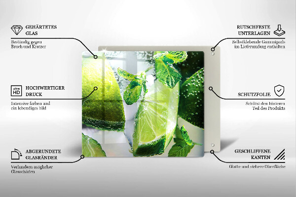 Kitchen worktop protector Water with lime and ice