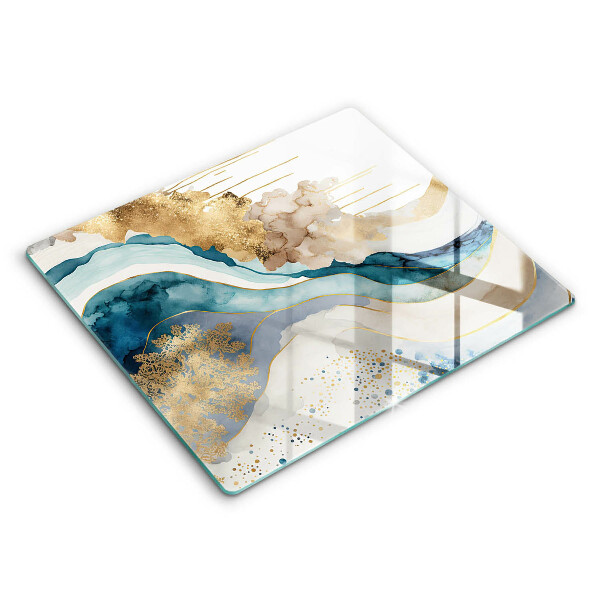 Kitchen worktop protector Colorful marble