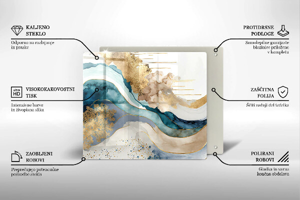 Kitchen worktop protector Colorful marble