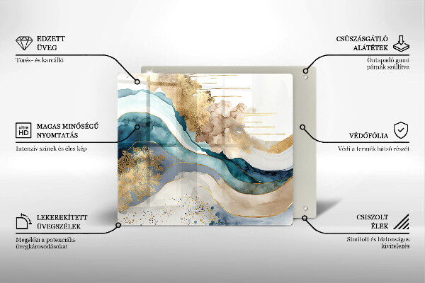 Kitchen worktop protector Colorful marble