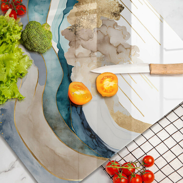 Kitchen worktop protector Colorful marble