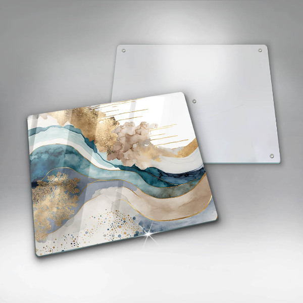 Kitchen worktop protector Colorful marble