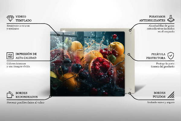 Kitchen worktop protector Fruits in water