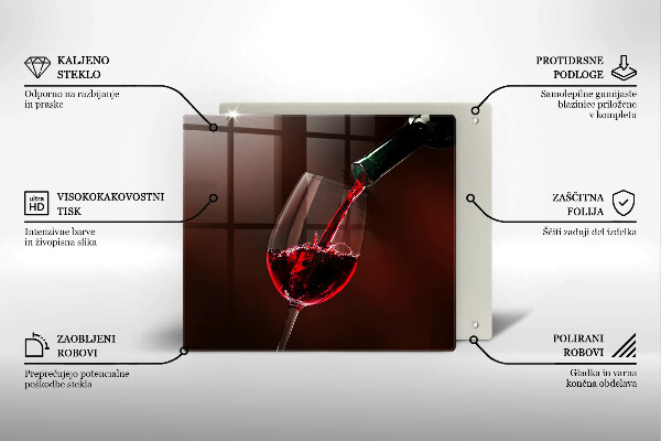 Kitchen worktop protector A glass of wine