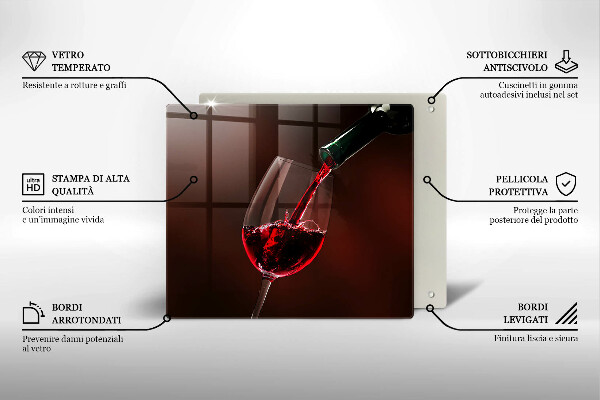 Kitchen worktop protector A glass of wine