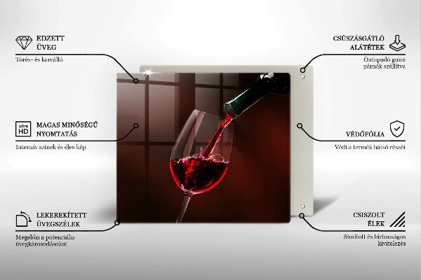 Kitchen worktop protector A glass of wine