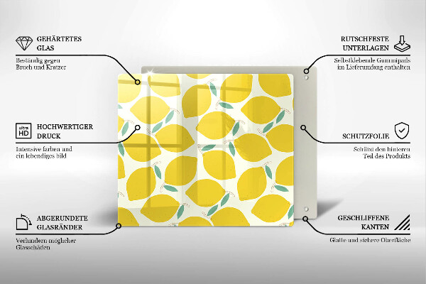Kitchen worktop protector Illustratuion lemons