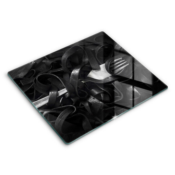 Kitchen worktop protector Black tagliatelle pasta