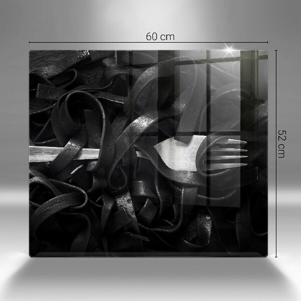 Kitchen worktop protector Black tagliatelle pasta