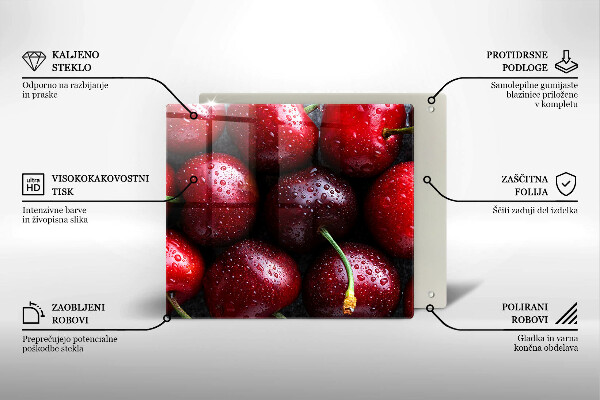 Kitchen worktop protector Cherries close-up