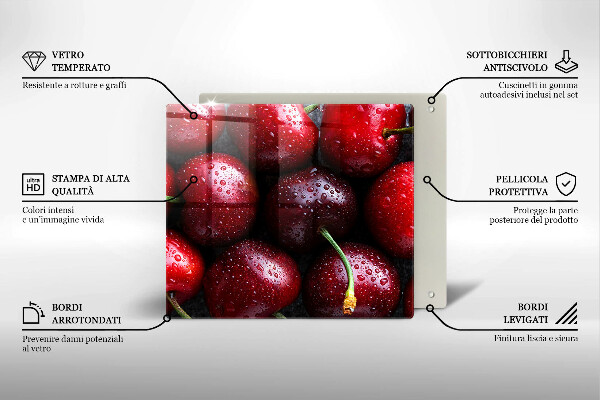 Kitchen worktop protector Cherries close-up