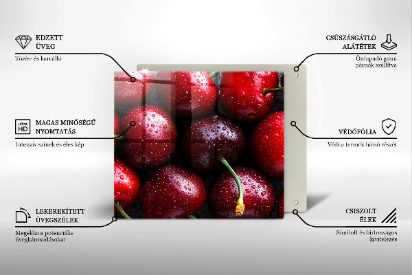 Kitchen worktop protector Cherries close-up