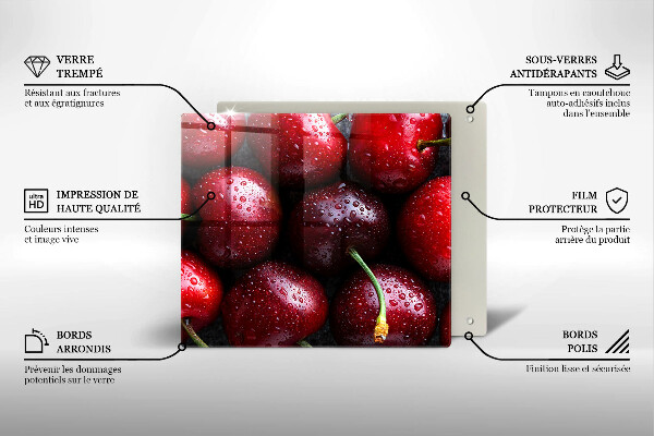 Kitchen worktop protector Cherries close-up