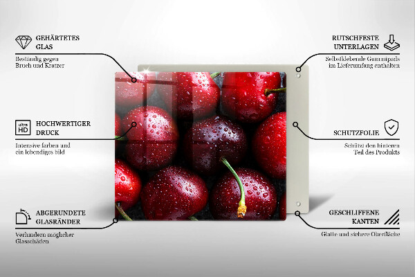 Kitchen worktop protector Cherries close-up