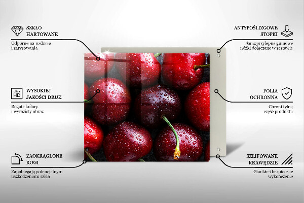 Kitchen worktop protector Cherries close-up