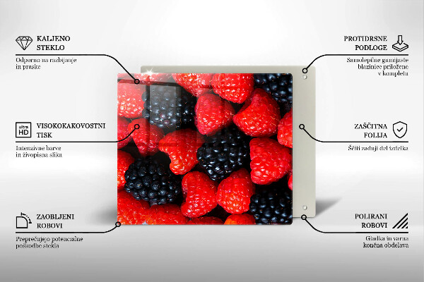 Kitchen worktop protector Raspberries and blackberries