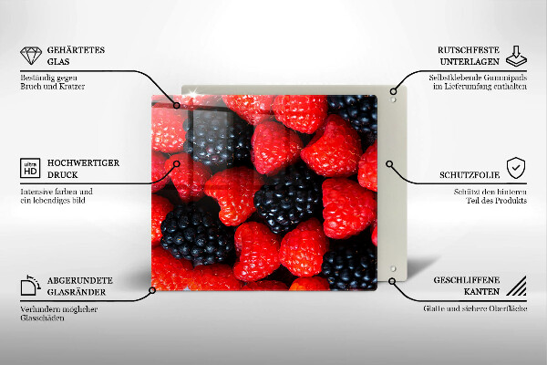 Kitchen worktop protector Raspberries and blackberries