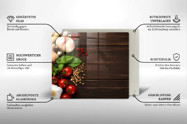 Kitchen worktop protector Vegetables on the table