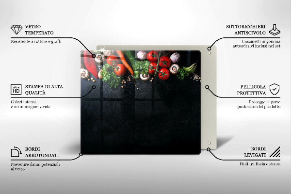 Kitchen worktop protector Colorful vegetables