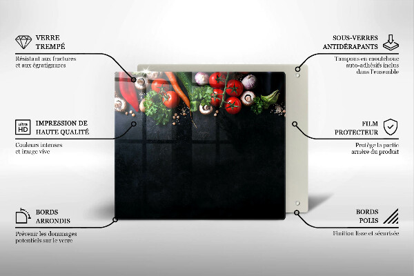 Kitchen worktop protector Colorful vegetables