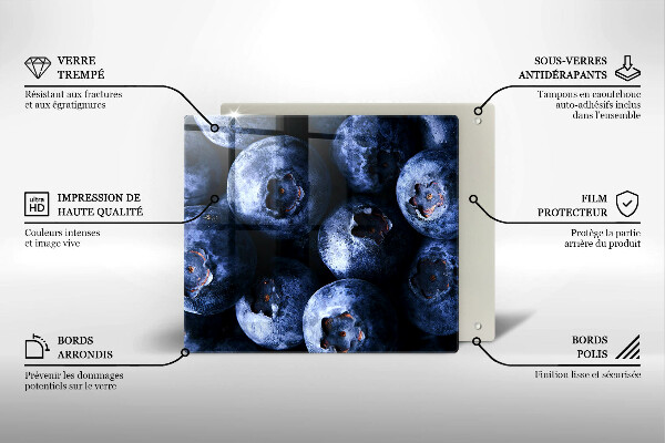 Kitchen worktop protector Berries close-up