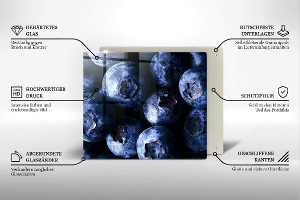 Kitchen worktop protector Berries close-up