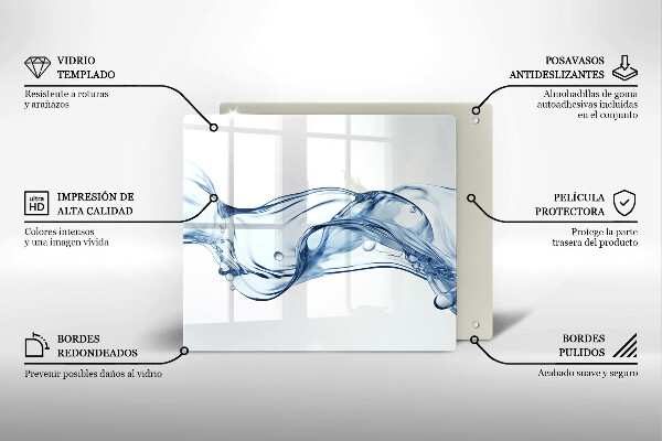 Kitchen worktop protector Crystalline water